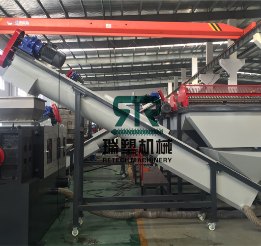 Post Consumer LLDPE LDPE PP PE Film Washing Recycling Machine Plant