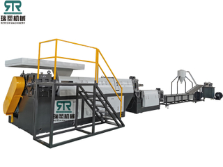 PP PE LDPE LLDPE HDPE PS Film Scrap Strand Spaghetti Noodle Cutting Double Stage Pelletizing Machine Line Plant