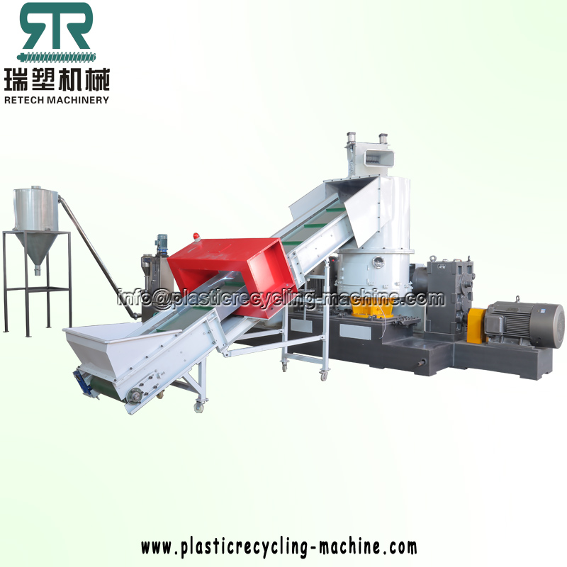LDPE LLDPE Package Film Single Stage Compactor Cut Granulating Line