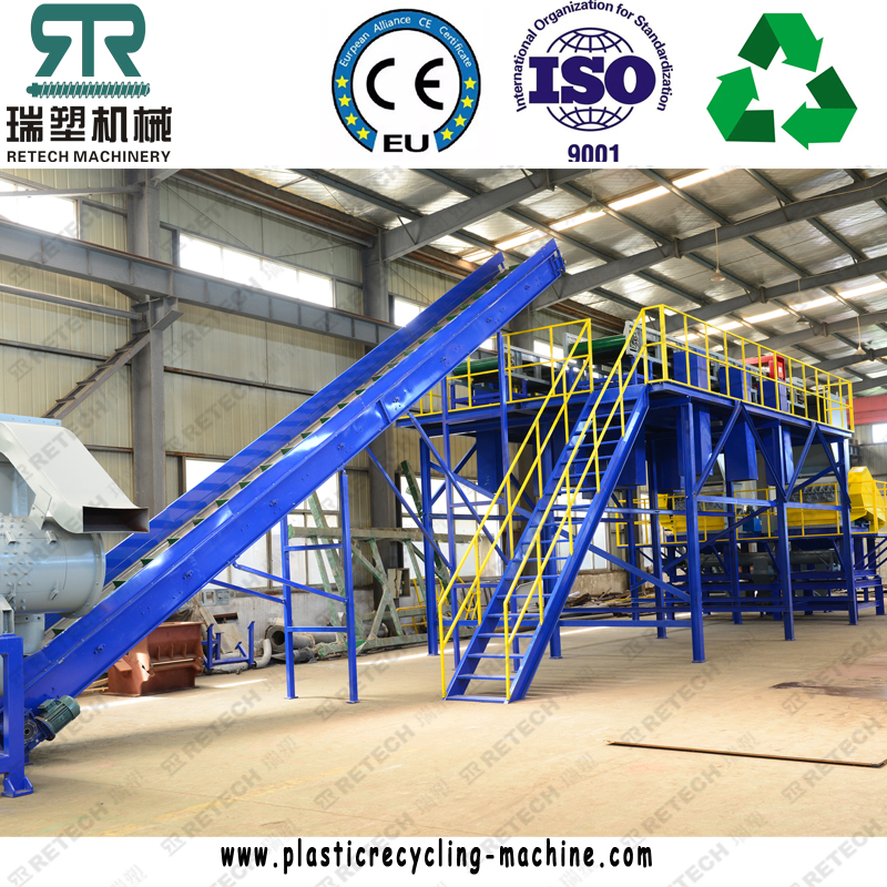 Plastic PET Bottle Crushing Washing Recycling Production Line
