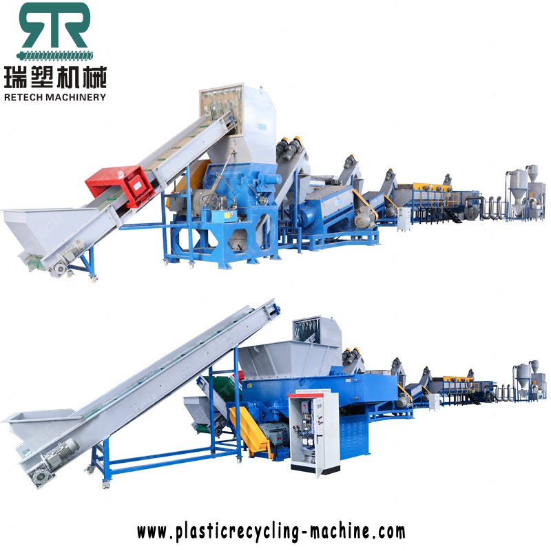 1000kg/h PE PP LDPE Agriculture Film LLDPE Stretch Film Complete Washing Recycling Squeezing Line