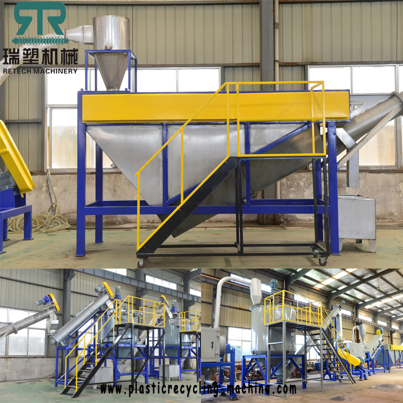 WEEE/ELV Plastic Sorting Washing Cleaning Line,Mixed Plastic Separation Recycling System,Plastic PP PE ABS HDPE Washing Line
