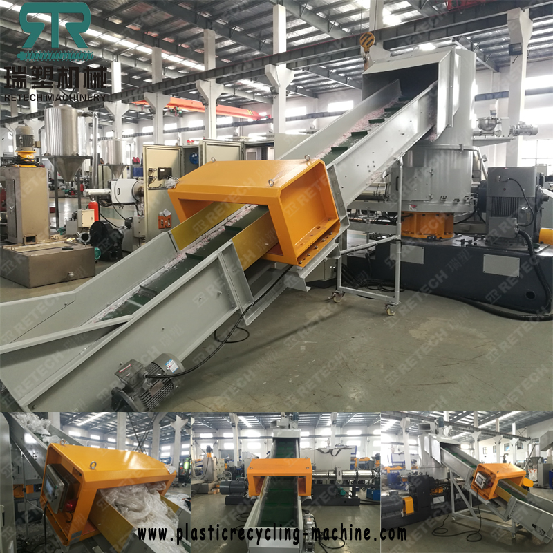 Plastic 3 in 1 Compactor LDPE/HDPE film recycling pelletizing machine