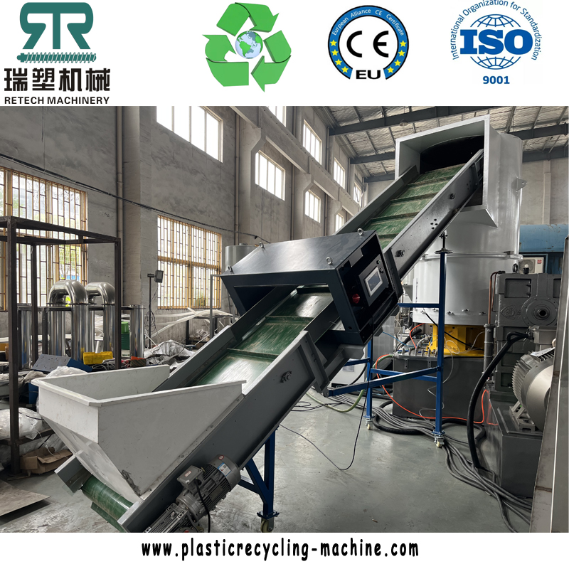 Direct One-step Processing PE/PP/LDPE/HDPE/LLDPE Film Scraps Plastic Recycling Line 