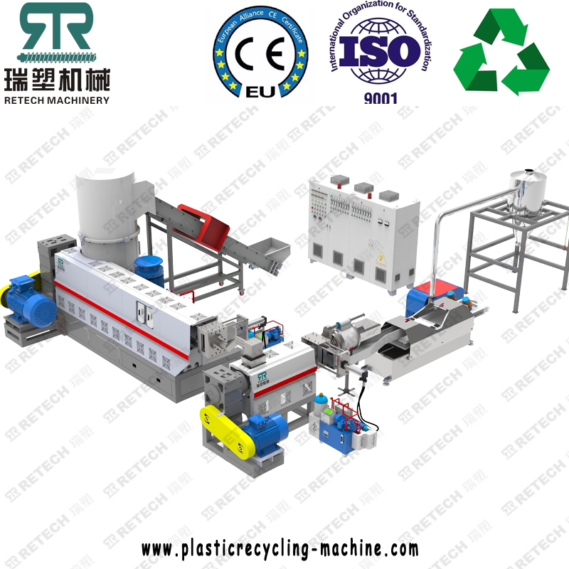 Plastic 3 in 1 Compactor LDPE/HDPE Film Recycling Pelletizing Machine