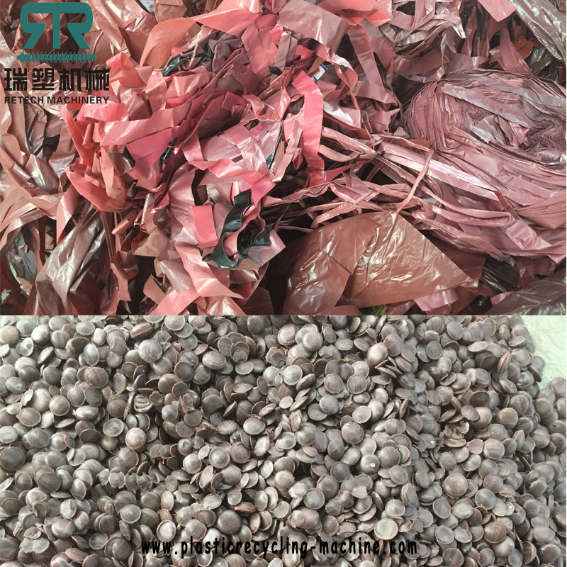 PE rubber tire polymer composite tyre isolation film recycling granulating line