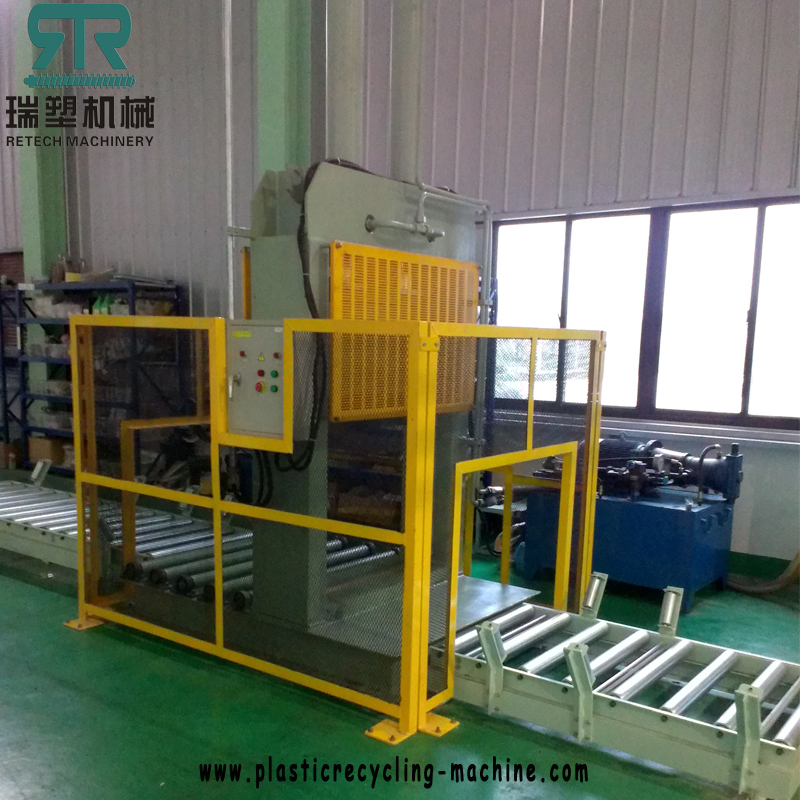 Automatic Plastic Baled Roll PE LDPE Film/Rubber Hydraulic Guillotine Cutter 