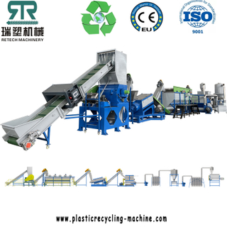 2000kg/hr LDPE LLDPE Agriculture Film Crushing Washing Recycling Squeeze Drying Line 